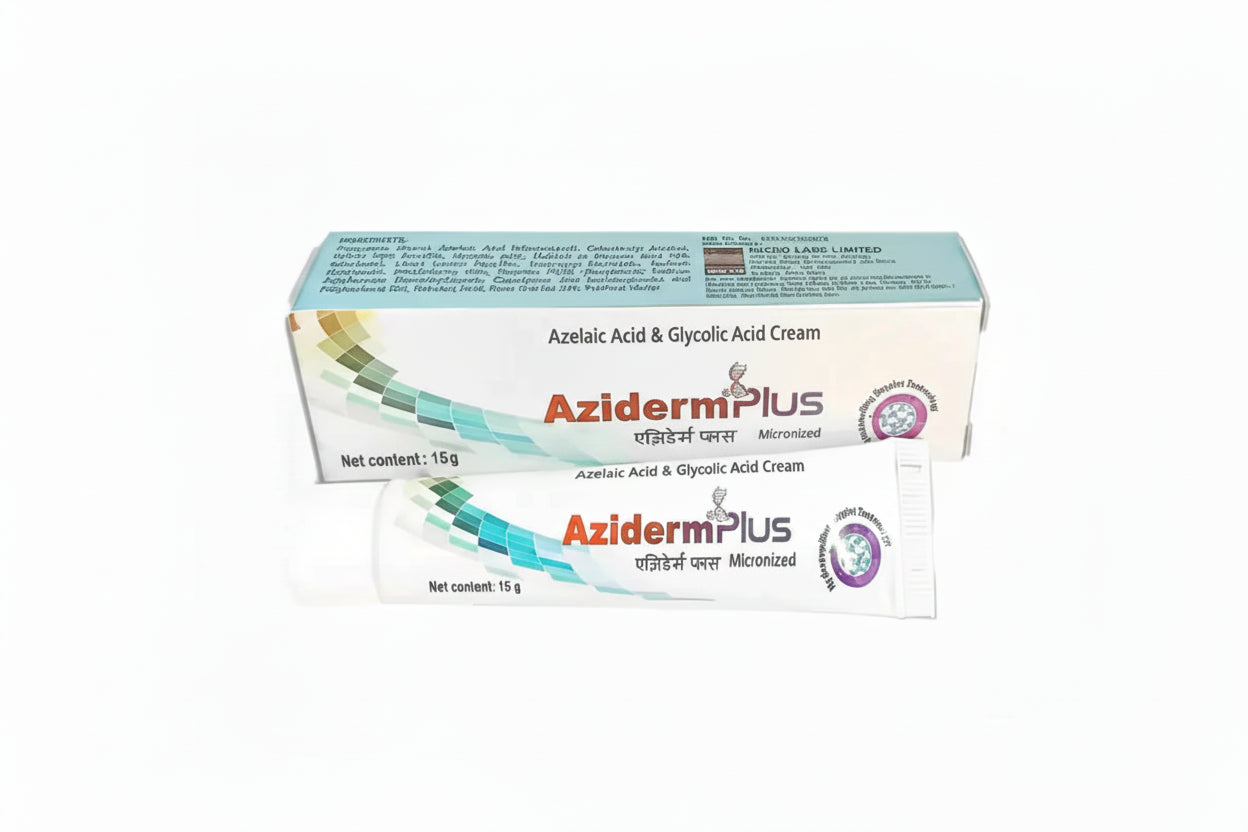 Aziderm 10% Azelaic Acid Cream – 15g (Pack of 2) | Acne & Hyperpigmentation Treatment for Oily & Acne-Prone Skin Sellzova