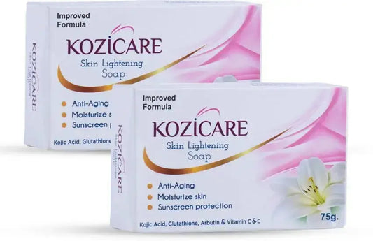 Kozicare Kojic Acid & Vitamin C Soap – 75g (Pack of 2) | Anti-Aging, Brightening & Sun Protection for Men & Women - Sellzova