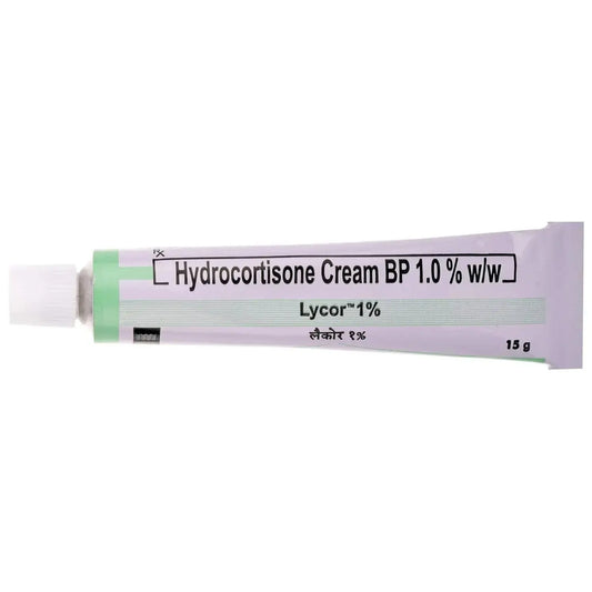 Lycor 1% Hydrocortisone Cream – 15gm Each (Pack of 4) | Anti-Inflammatory & Itch Relief Cream - Sellzova
