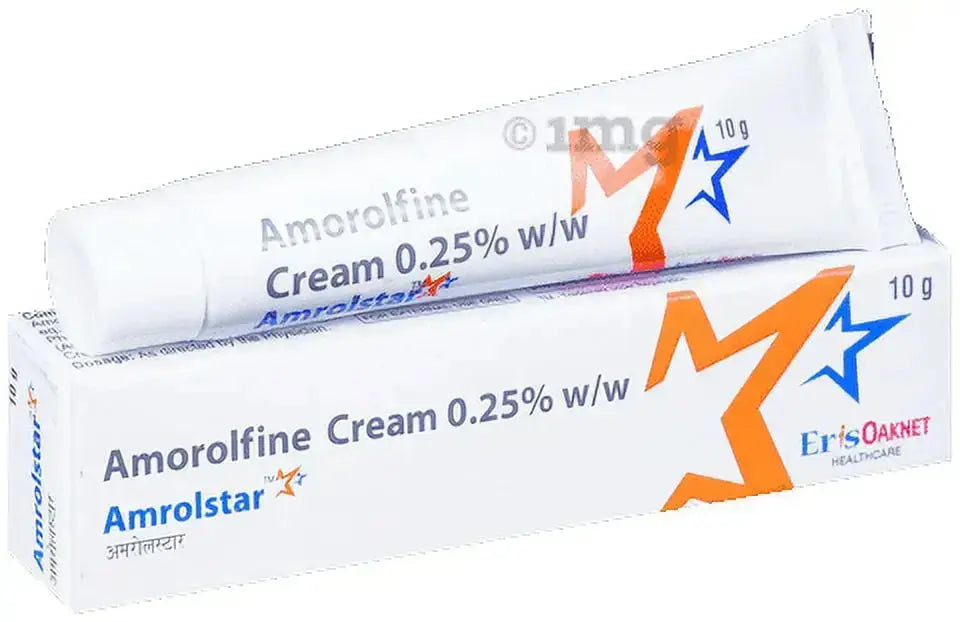 Amrolstar Cream 10g (Pack of 2) – Fast-Acting Antifungal & Anti-Inflammatory Cream with Amorolofine V2deliver.com
