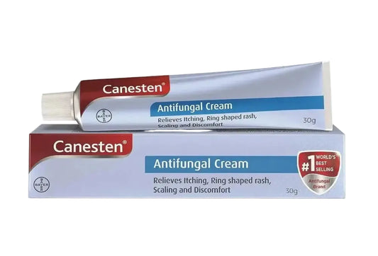 Canesten 1% Anti-Fungal Cream 30gm (Pack of 2)| Relieves Itching, Ringworm, Rash & Skin Discomfort Sellzova