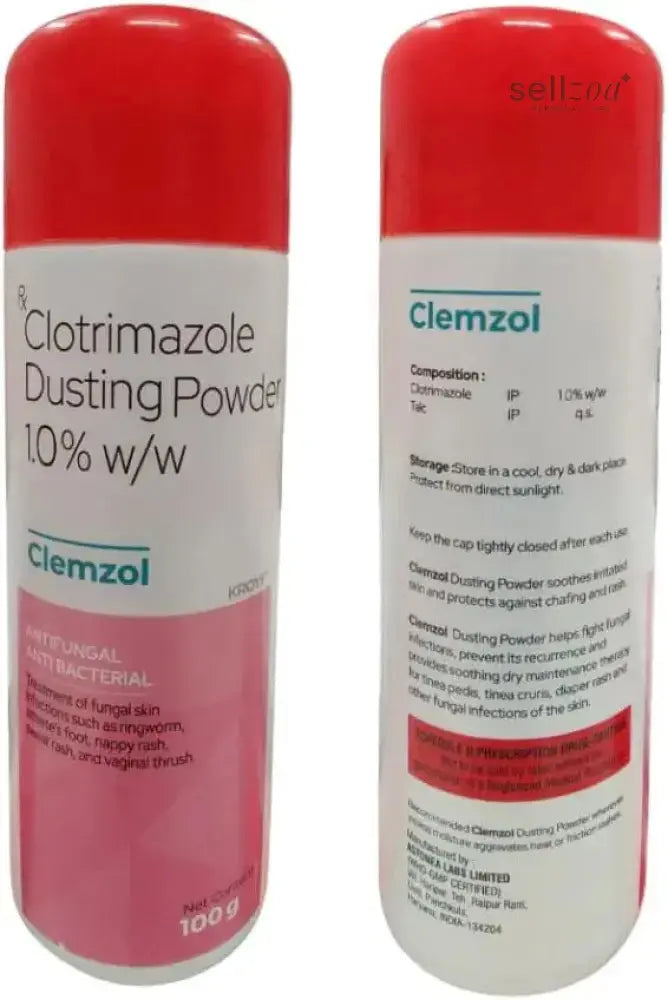 Clemzol Skin Care Dusting Powder 100g – Refreshing Body Powder for Daily Hygiene | Pack of 2 Sellzoa