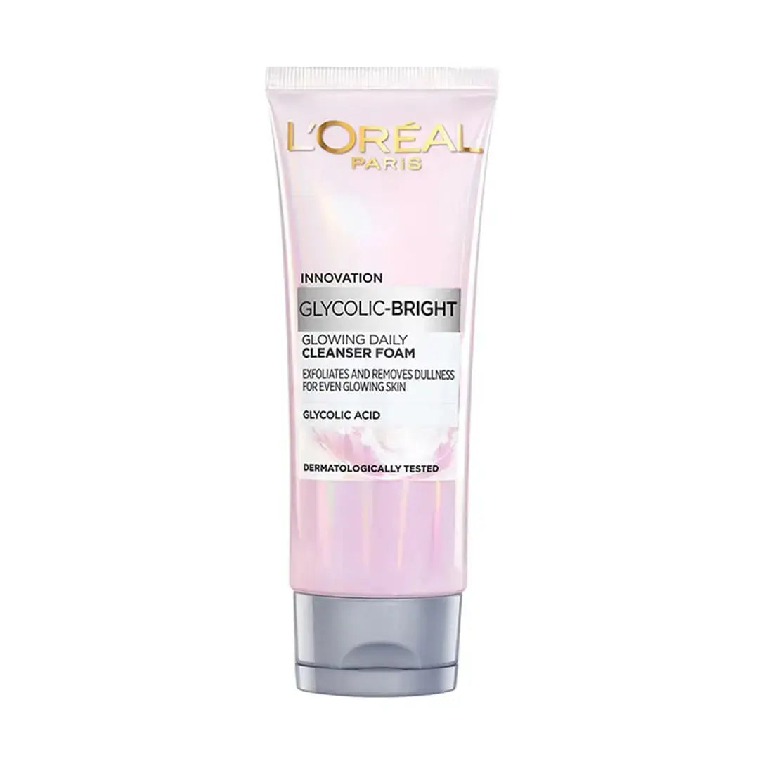 L'Oréal Paris Glycolic Bright Foaming Cleanser 100ml | Daily Brightening Face Wash with Glycolic Acid - Sellzova