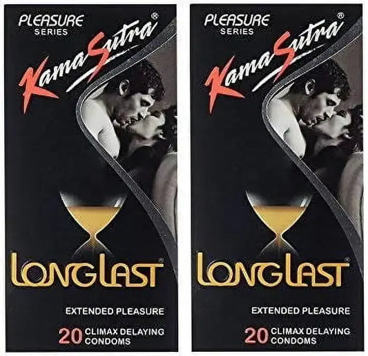 Kamasutra Longlast Condoms – Extended Pleasure with Climax Control | Pack of 40 - Sellzova