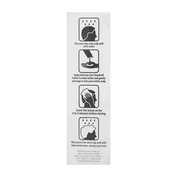 Ketostar Anti-Dandruff Lotion 50ml – Medicated Scalp Treatment with Ketoconazole 2% - Sellzova