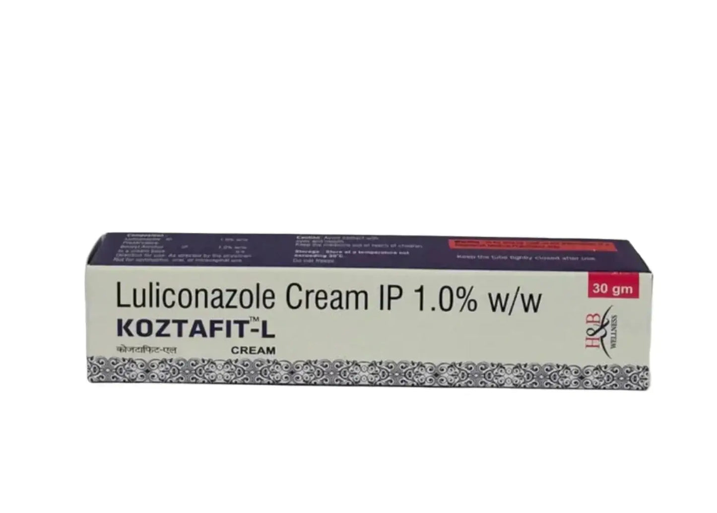 Koztafit-L Cream 30gm Pack of 2 | Luliconazole Antifungal Treatment for Ringworm, Itching & Fungal Infections - Sellzova