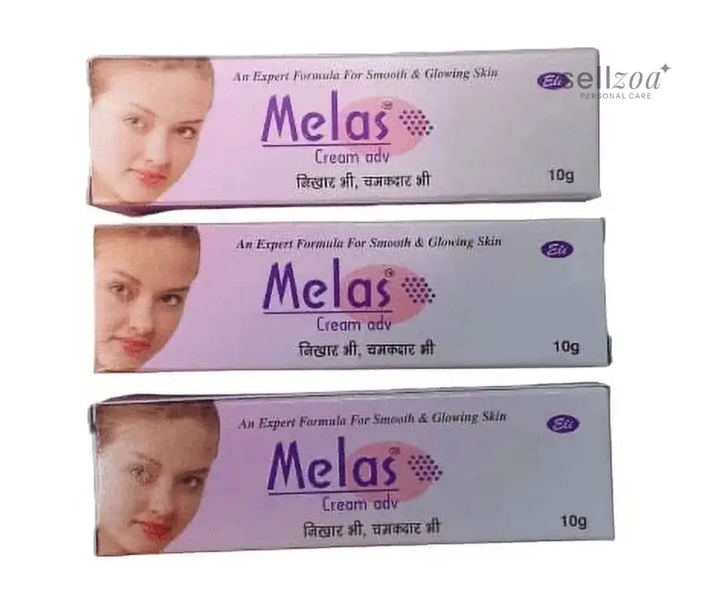 Melas Face Cream 10gm (Pack of 3) | Anti-Pigmentation, Dark Spot Removal & Skin Brightening Cream Sellzoa