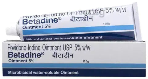 Betadine 5% Povidone-Iodine Antiseptic Ointment – 125g | Infection Prevention & Wound Care Treatment V2deliver.com
