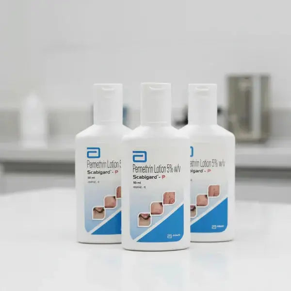 Scabigard-P Permethrin 5% Lotion 50ml (Pack of 4) –Anti- Scabies & Lice Treatment - Sellzova
