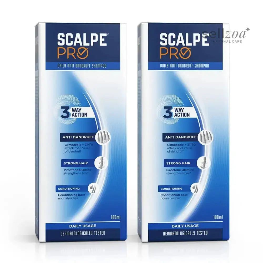 Scalpe Pro Daily Scalp Care Shampoo 100ml – Gentle Hair & Scalp Cleansing Shampoo | Pack of 2 Sellzoa