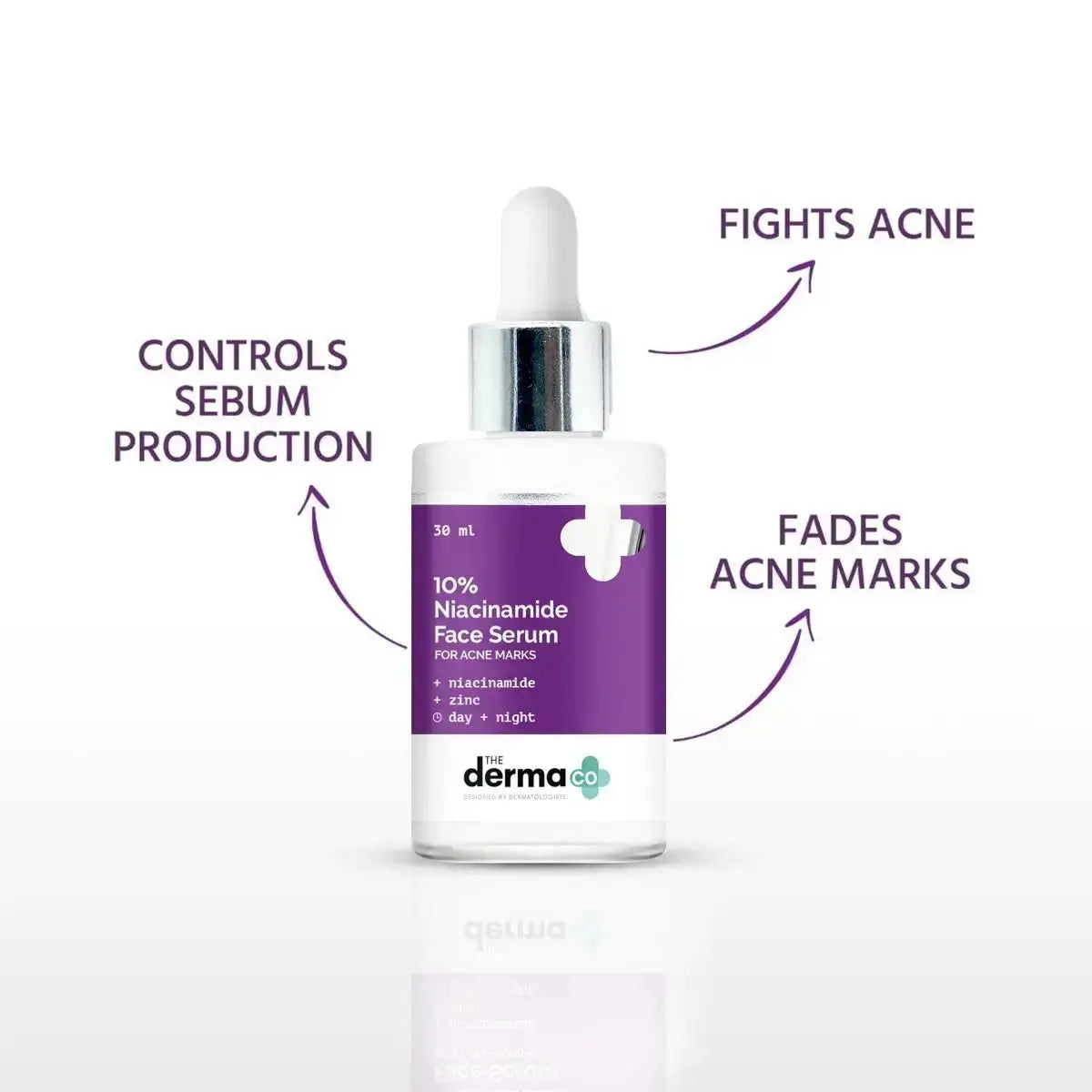 The Derma Co. 10% Niacinamide Face Serum – 30ml | Acne Marks & Oil Control Serum for Oily, Acne-Prone Skin - Sellzova