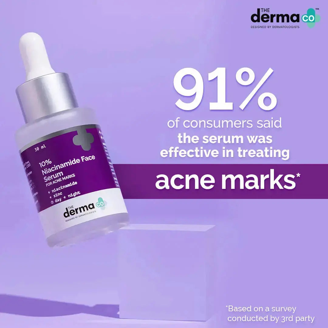 The Derma Co. 10% Niacinamide Face Serum – 30ml | Acne Marks & Oil Control Serum for Oily, Acne-Prone Skin - Sellzova